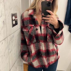 Forever 21 Flannel Coat Size Large